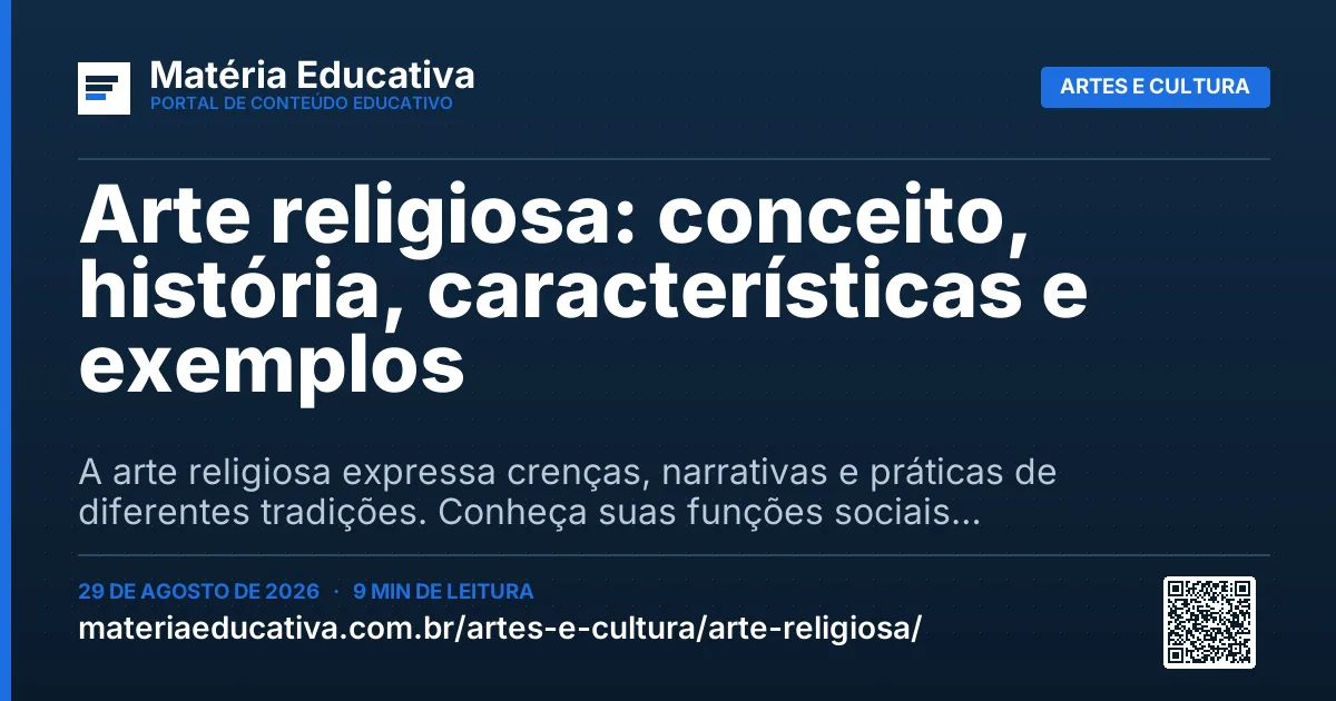 Resumo visual: Arte religiosa: conceito, história, características e exemplos