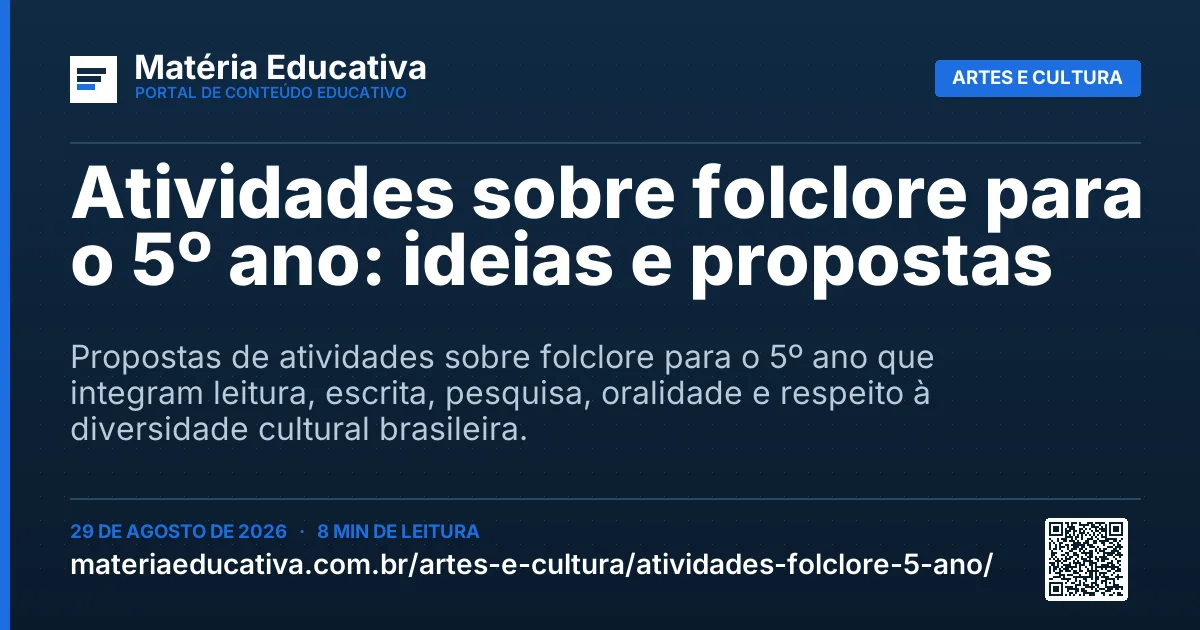Resumo visual: Atividades sobre folclore para o 5º ano: ideias e propostas