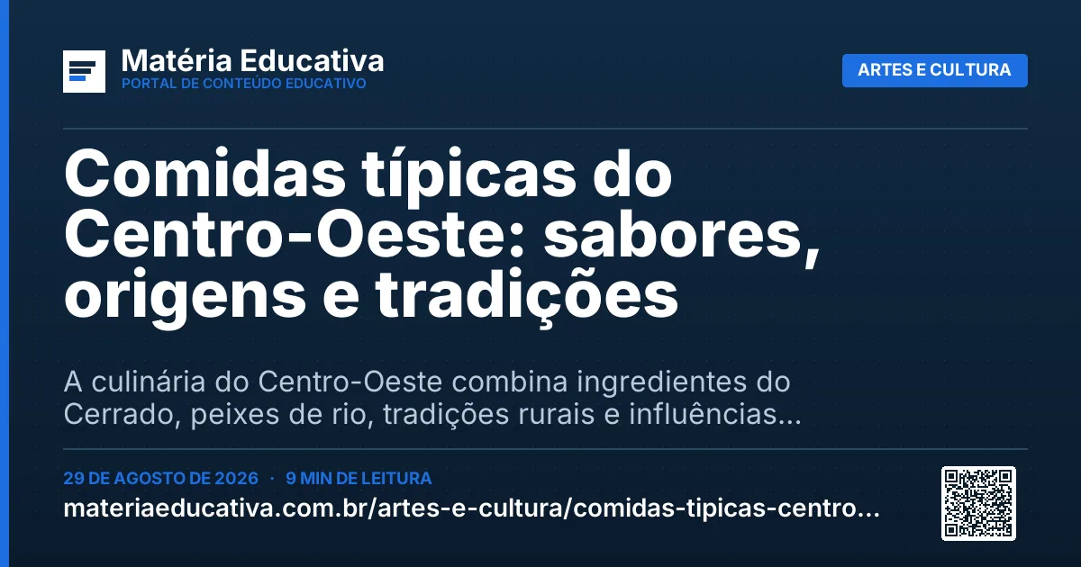 Resumo visual: Comidas típicas do Centro-Oeste: sabores, origens e tradições