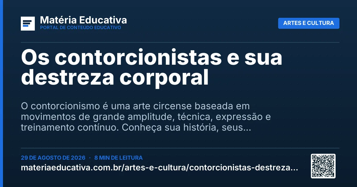 Resumo visual: Os contorcionistas e sua destreza corporal