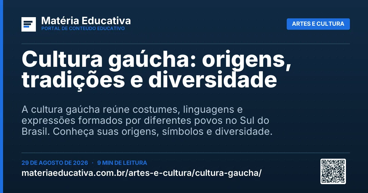 Resumo visual: Cultura gaúcha: origens, tradições e diversidade