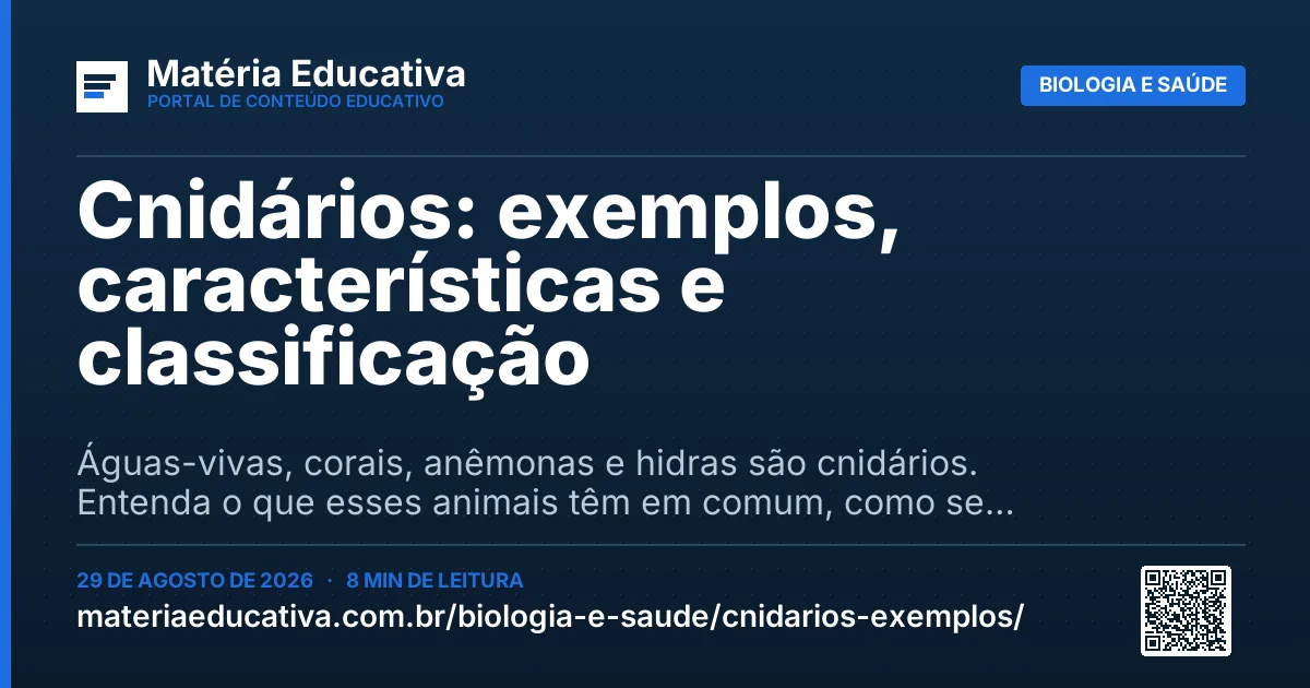 Resumo visual: Cnidários: exemplos, características e classificação