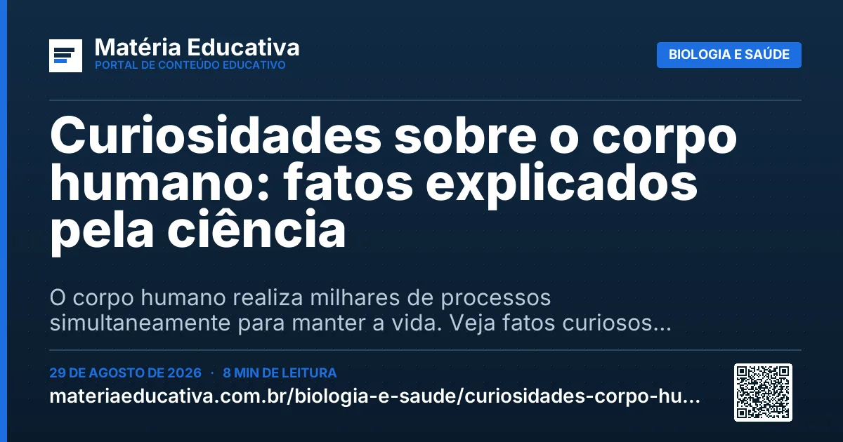 Resumo visual: Curiosidades sobre o corpo humano: fatos explicados pela ciência
