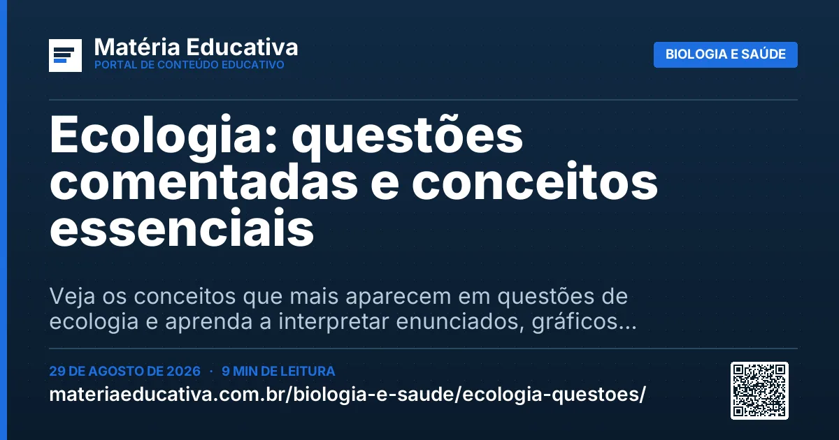 Resumo visual: Ecologia: questões comentadas e conceitos essenciais