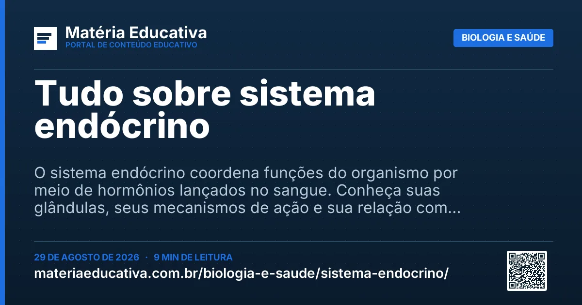 Resumo visual: Tudo sobre sistema endócrino