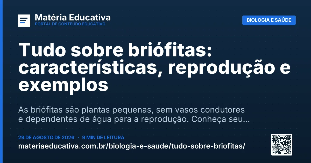Resumo visual: Tudo sobre briófitas: características, reprodução e exemplos