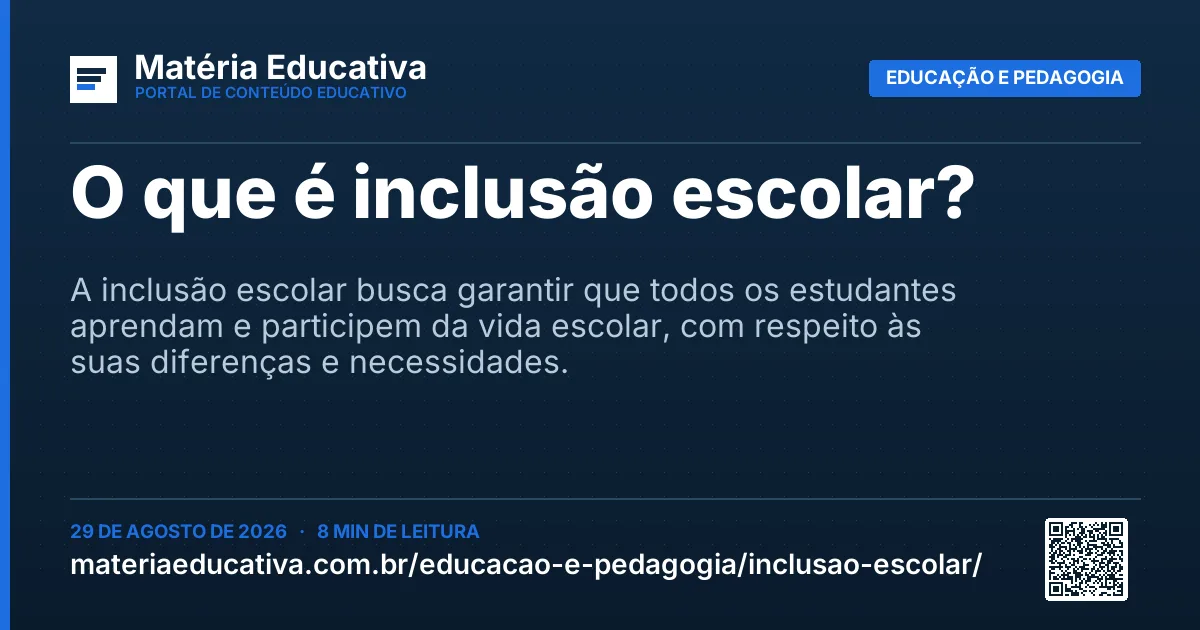 Resumo visual: O que é inclusão escolar?