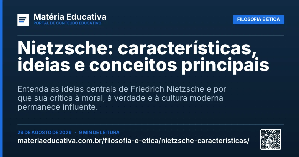 Resumo visual: Nietzsche: características, ideias e conceitos principais