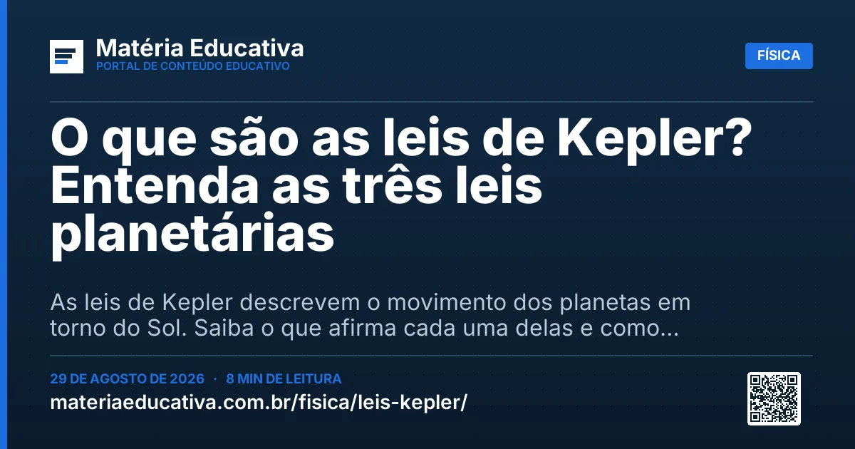 Resumo visual: O que são as leis de Kepler? Entenda as três leis planetárias