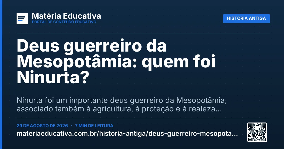 Resumo visual: Deus guerreiro da Mesopotâmia: quem foi Ninurta?