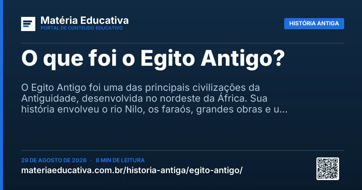 Resumo visual: O que foi o Egito Antigo?