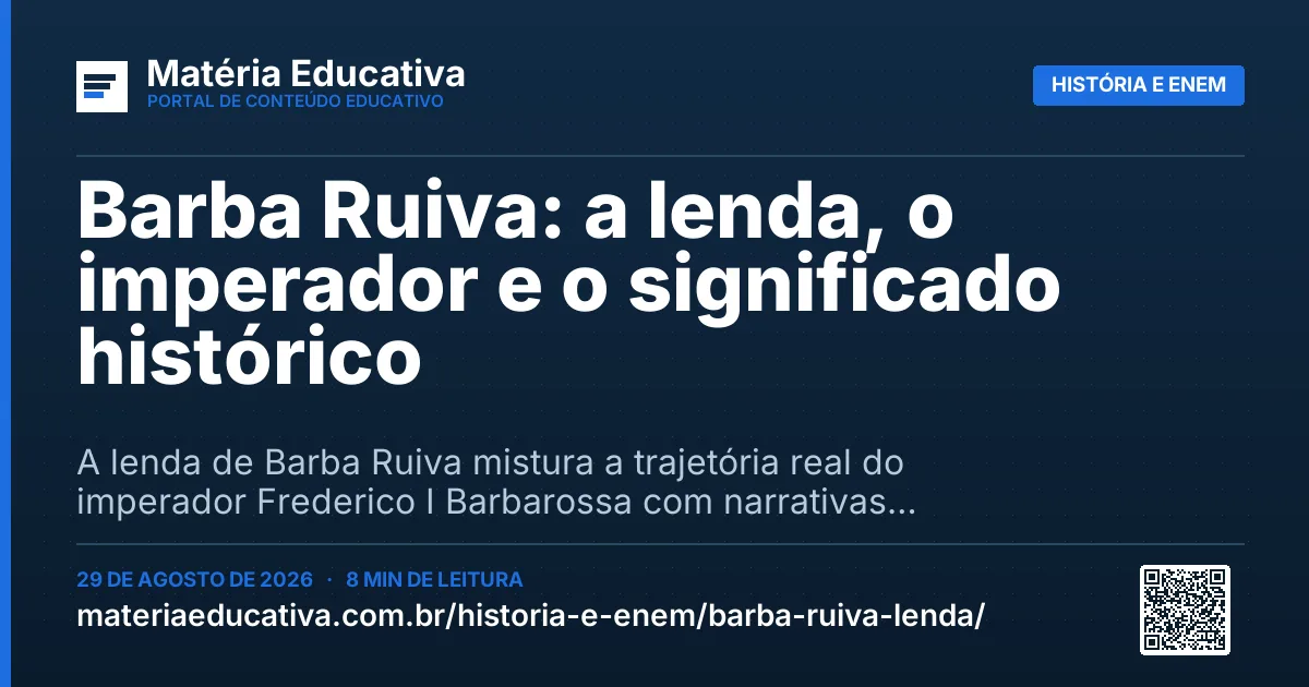 Resumo visual: Barba Ruiva: a lenda, o imperador e o significado histórico