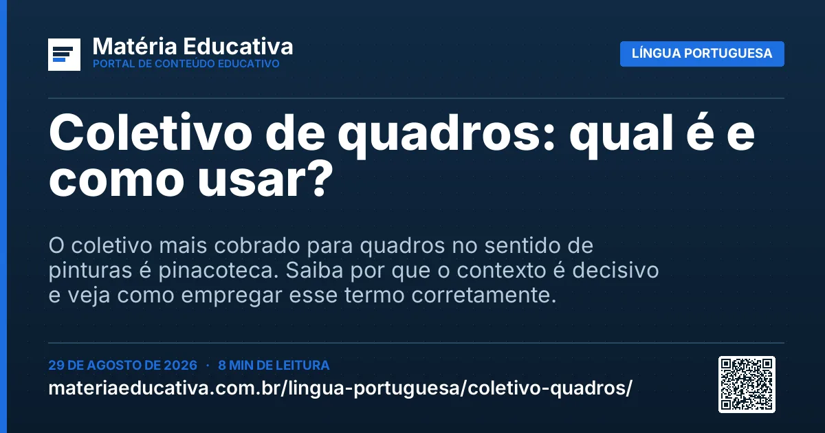 Resumo visual: Coletivo de quadros: qual é e como usar?