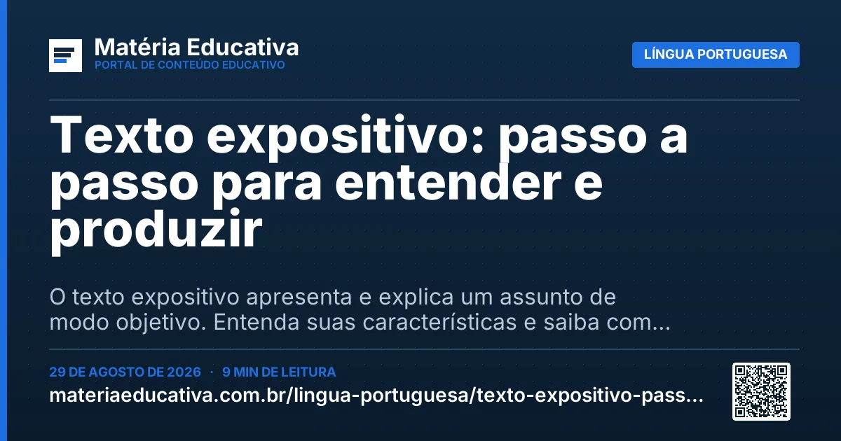 Resumo visual: Texto expositivo: passo a passo para entender e produzir
