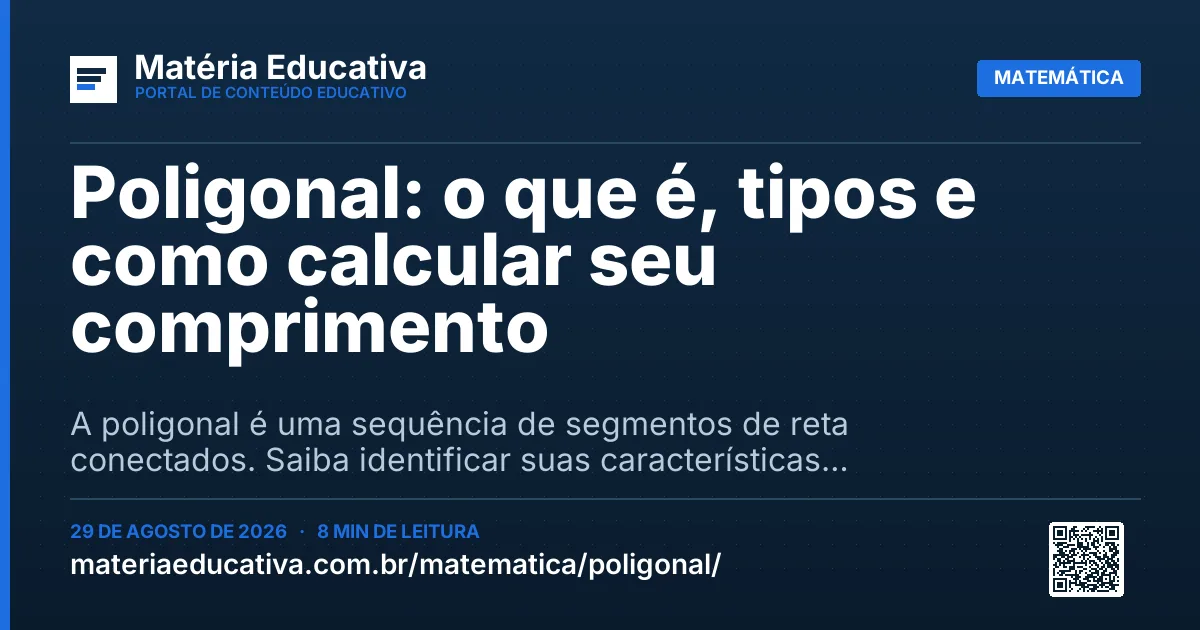 Resumo visual: Poligonal: o que é, tipos e como calcular seu comprimento